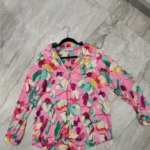 Zara Pink and Green Floral Fabric